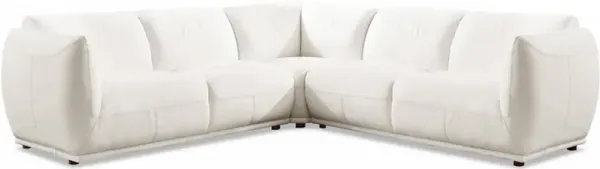 Moon Top Grain Leather Symmetrical Sectional