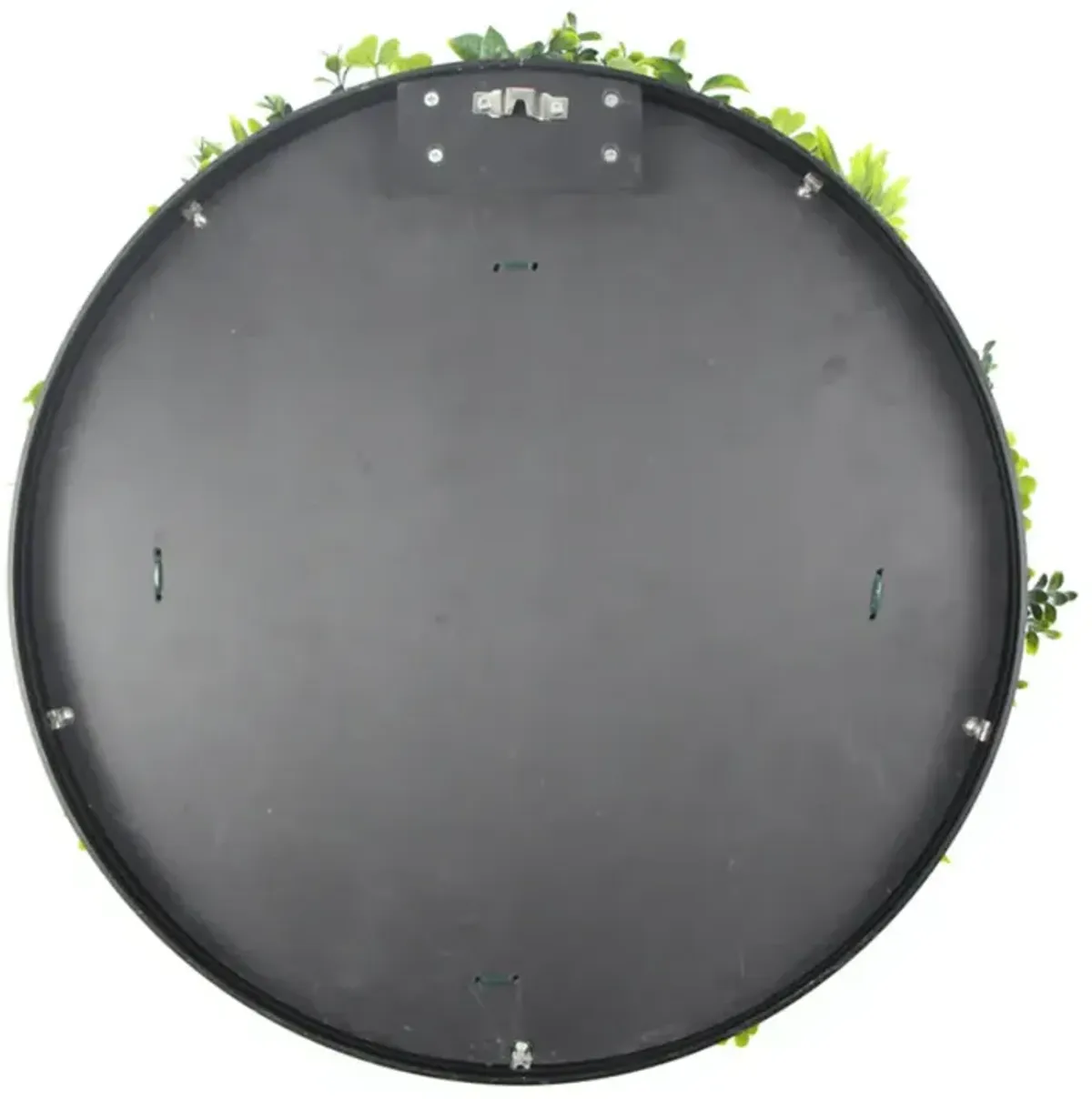 Luxury Artificial Green Wall Plant Wall Circle 30" Black Frame UV Resistant