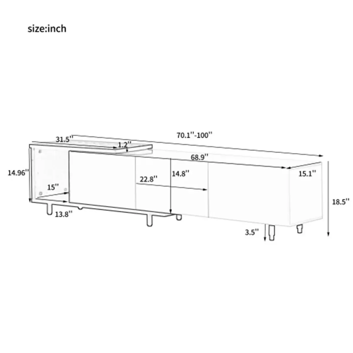 Merax TV Stand for 80+inch TV