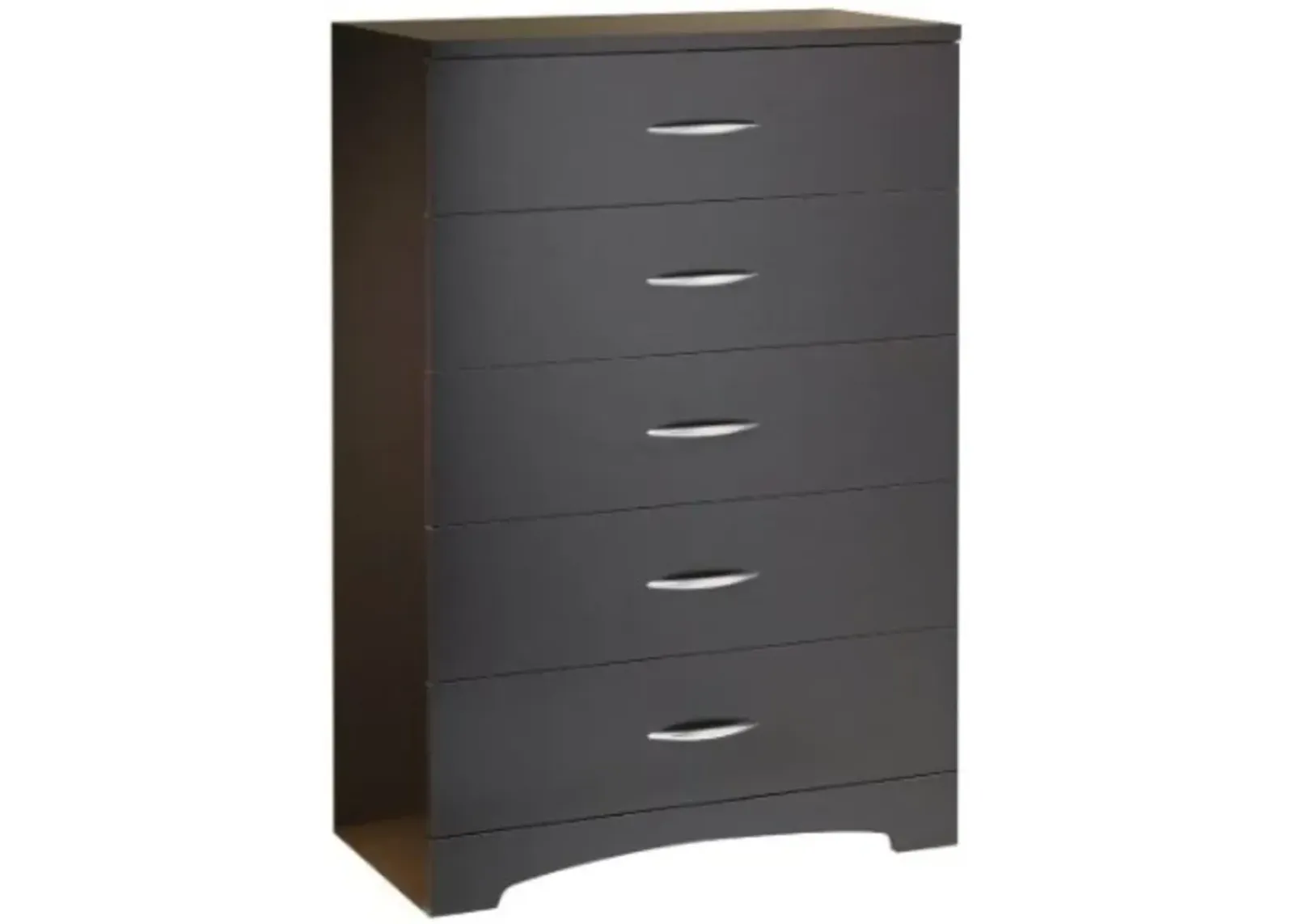 Hivvago Modern 5 Drawer Bedroom Chest in Chocolate Finish