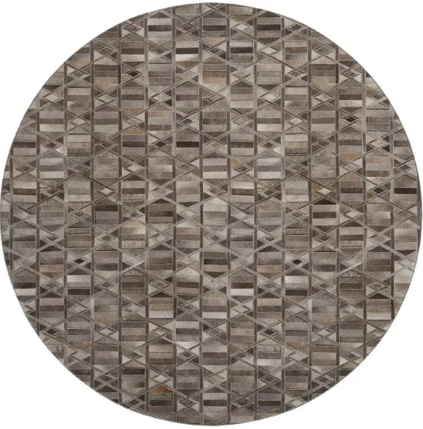Bozeman BM4 Gray 8' Round Rug