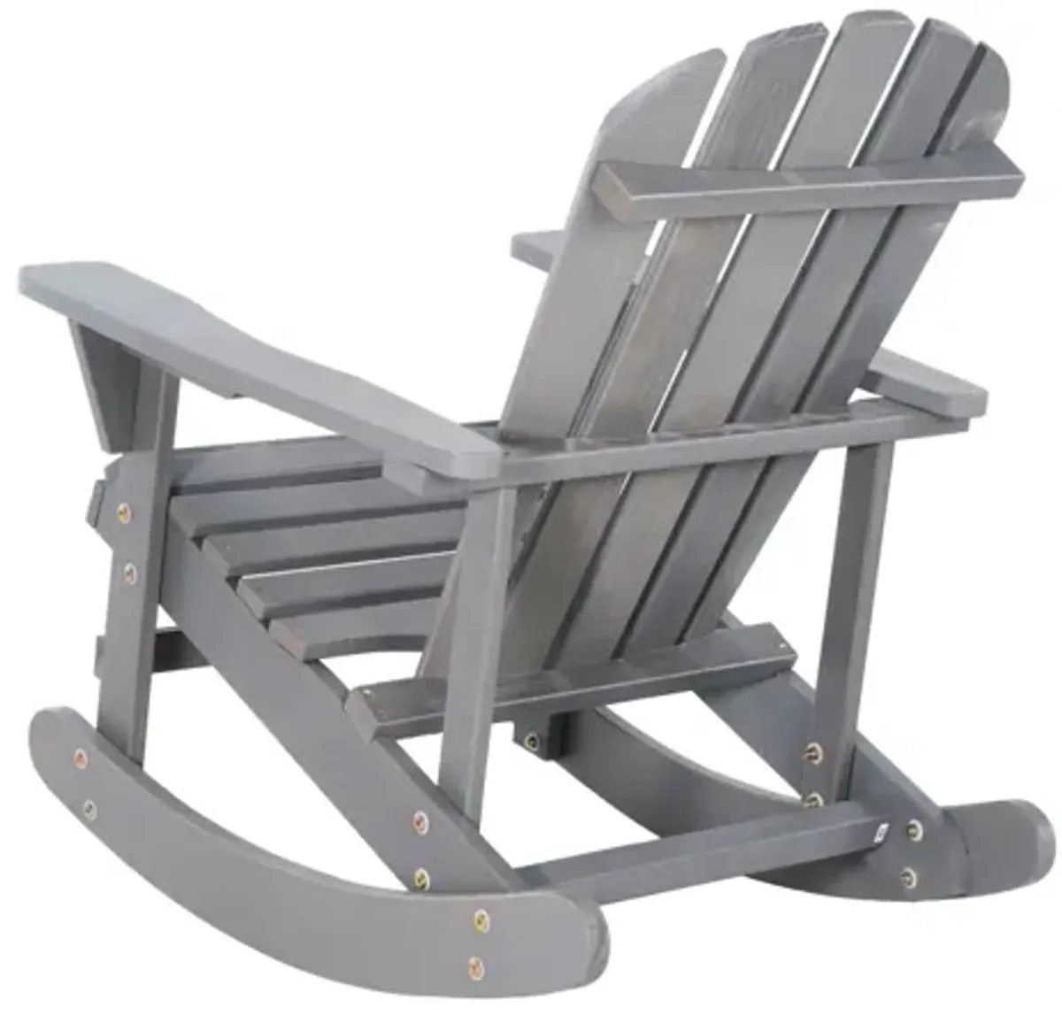 Gray Adirondack Rocking Chair for Outdoor Relaxation