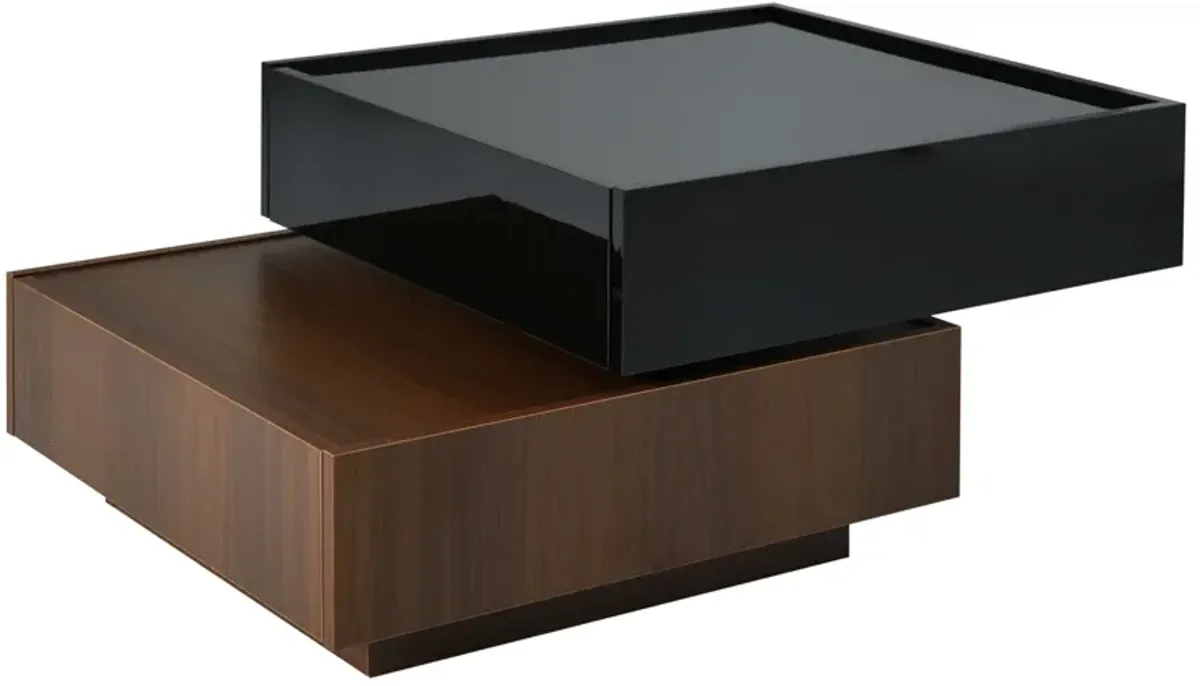 Merax Multi-functional Square 360°Rotating Coffee Table