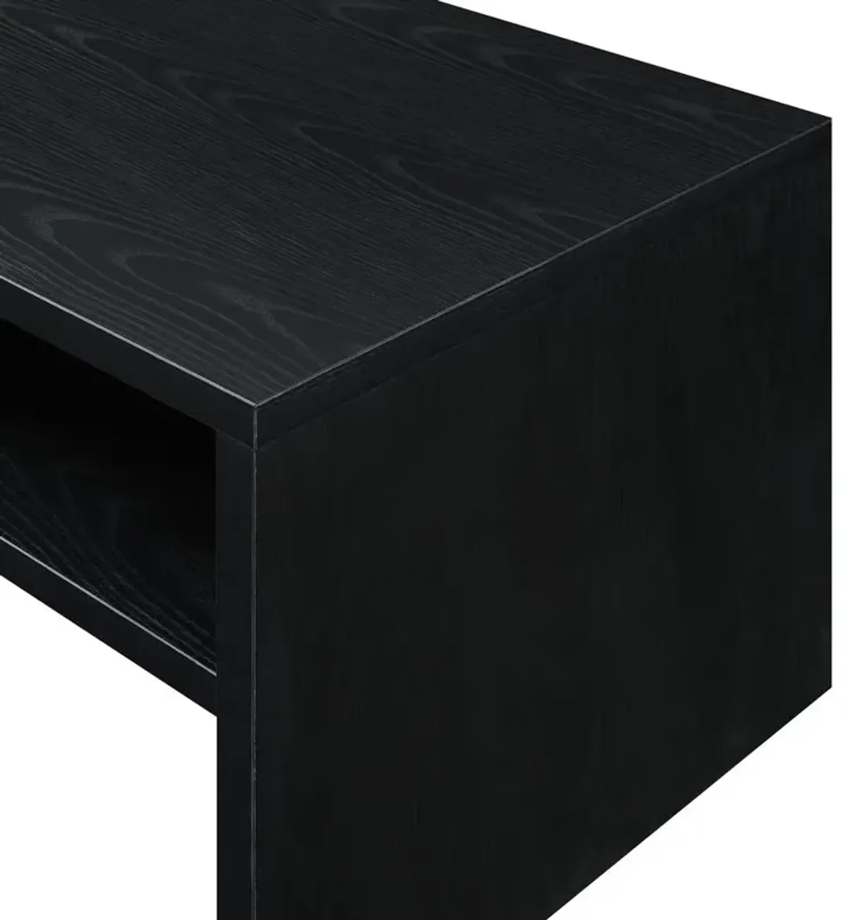 Convenience Concepts Northfield Admiral Deluxe Coffee Table with Shelves, Black