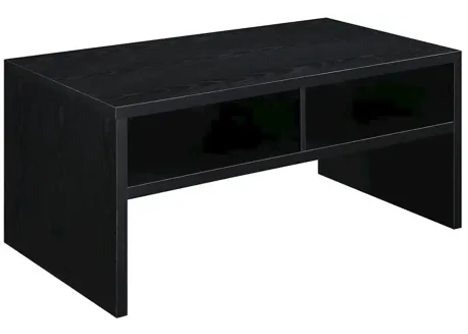 Convenience Concepts Northfield Admiral Deluxe Coffee Table with Shelves, Black