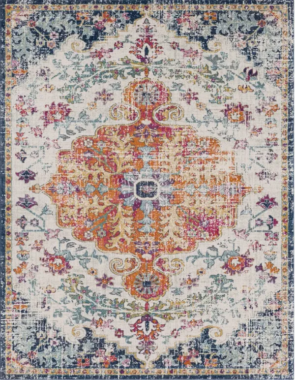 Harput HAP-1065 10' Round Orange Rug