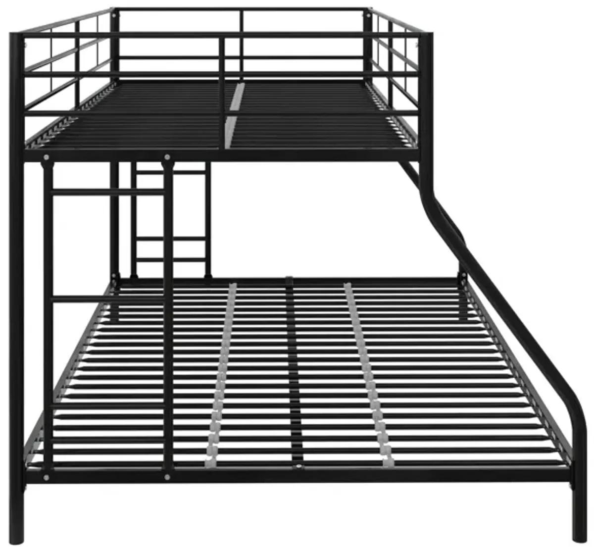 Atwater Living Bloor Small Space Metal Bunk Bed with Ladder and Safety Railings