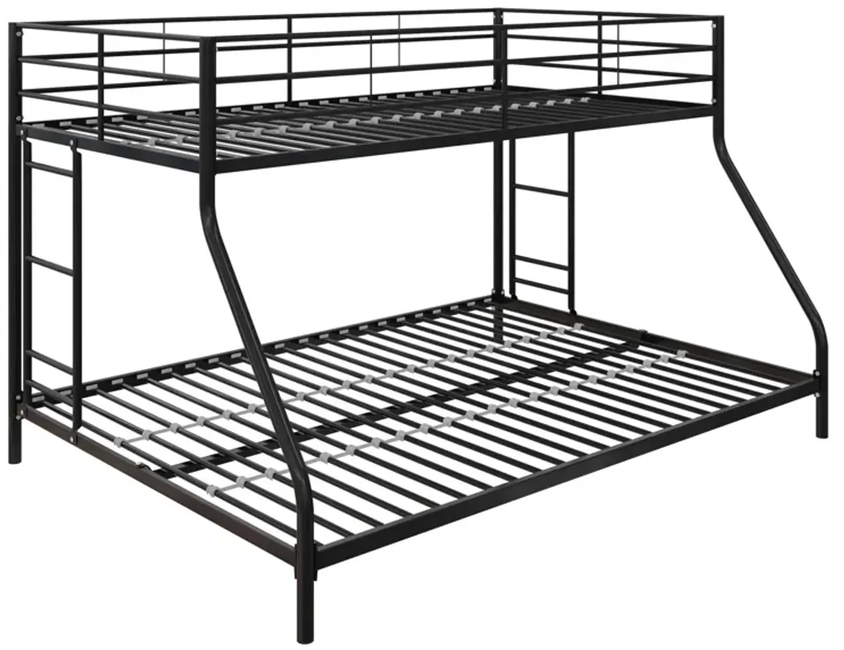 Atwater Living Bloor Small Space Metal Bunk Bed with Ladder and Safety Railings