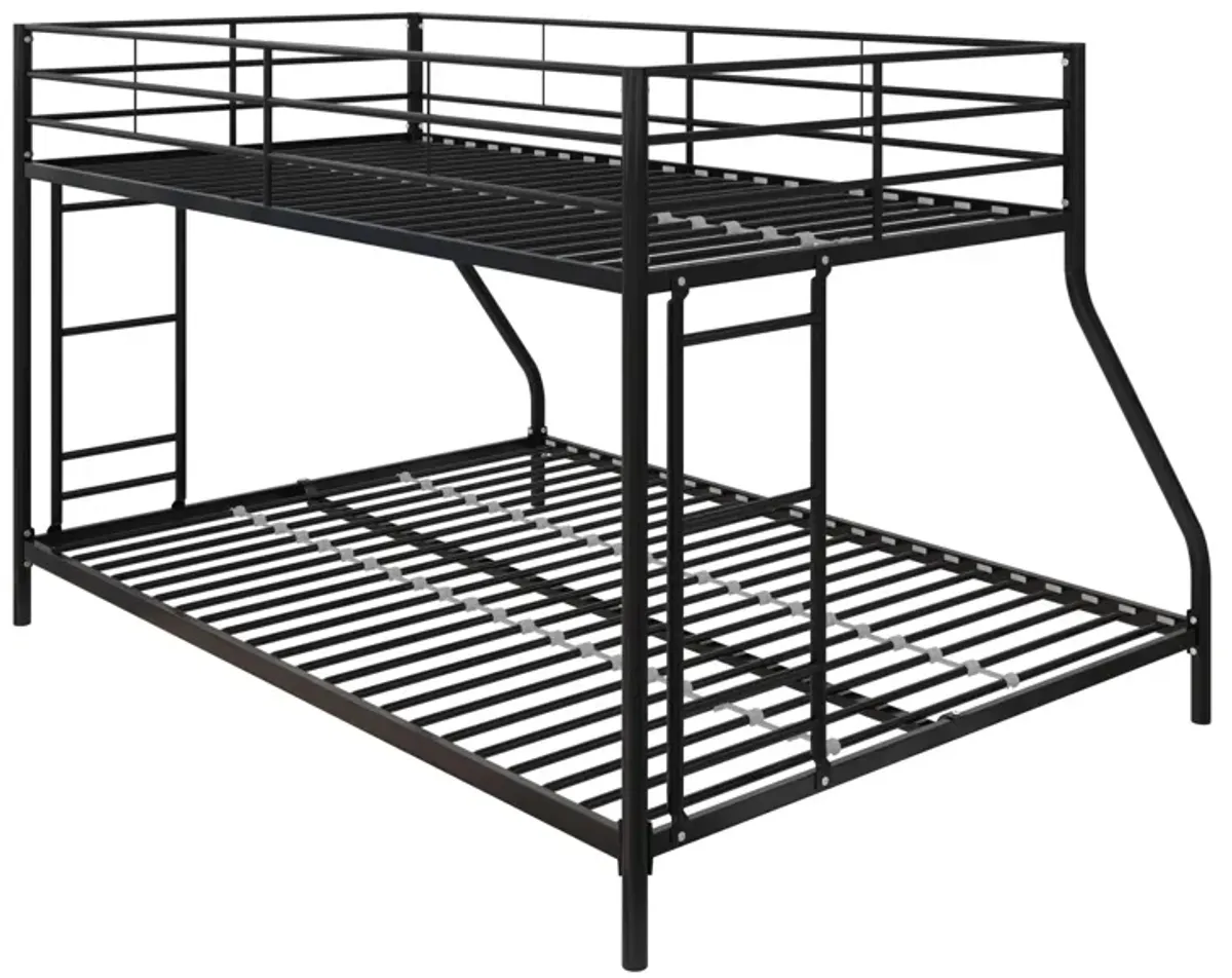 Atwater Living Bloor Small Space Metal Bunk Bed with Ladder and Safety Railings