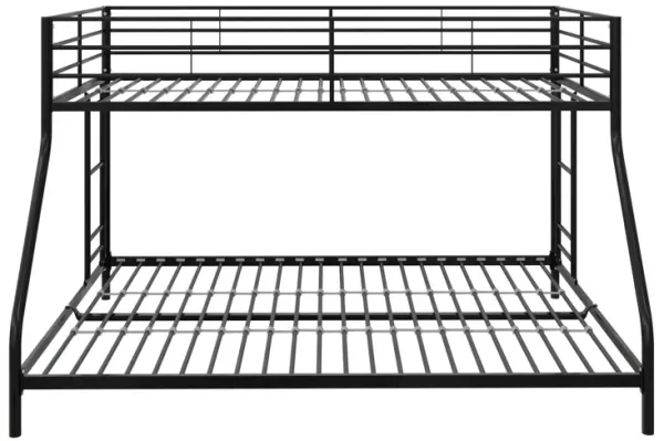 Atwater Living Bloor Small Space Metal Bunk Bed with Ladder and Safety Railings
