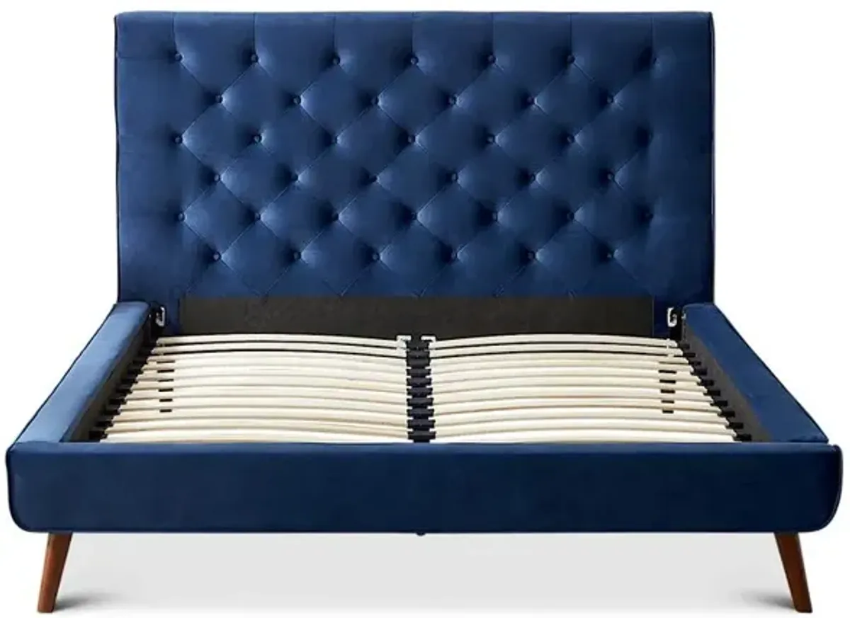 Ashcroft Furniture Co Dillon Queen Velvet Platform Bed