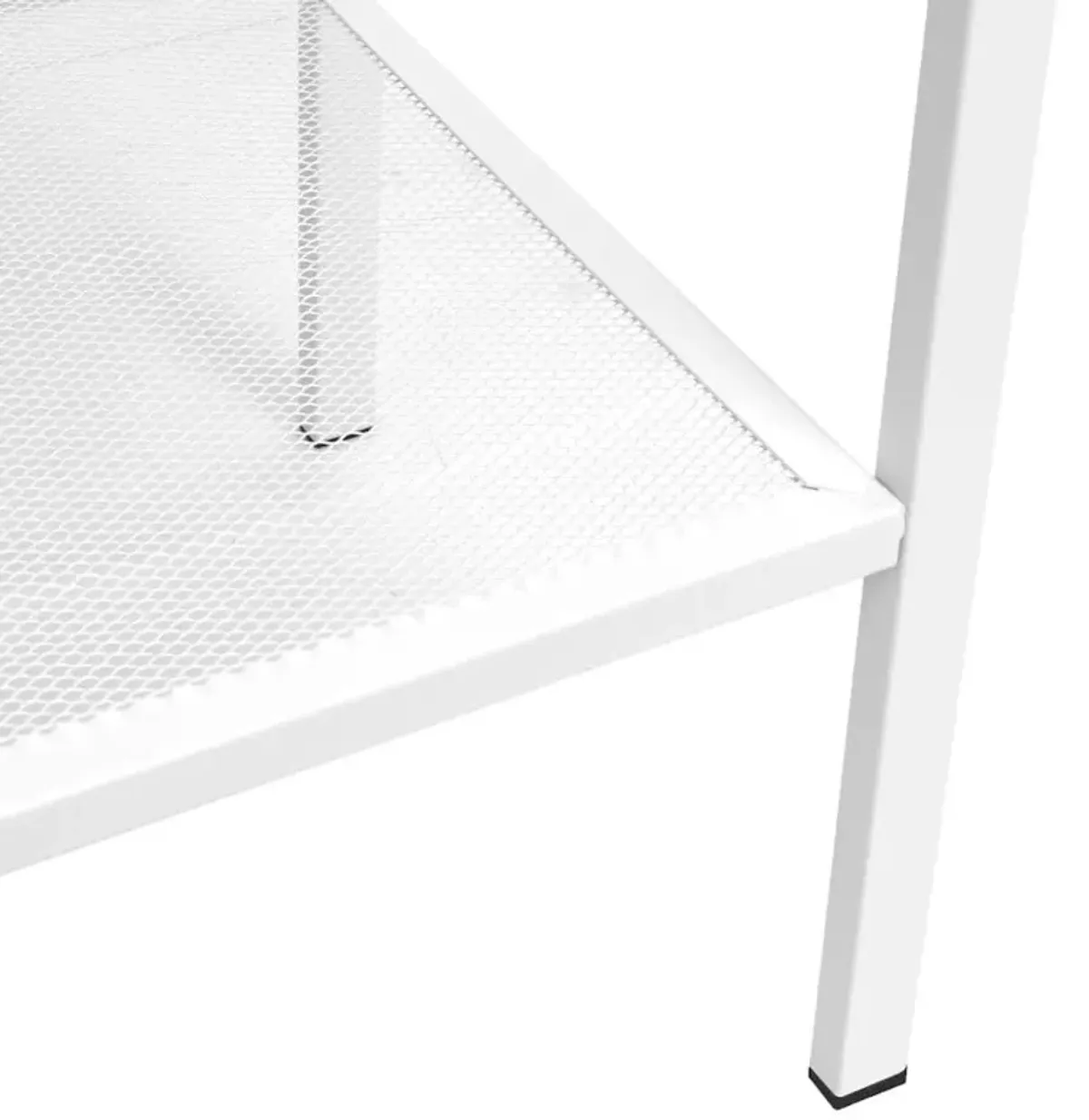 vidaXL Ladder Bookcase 4 Tiers Metal White, 245973