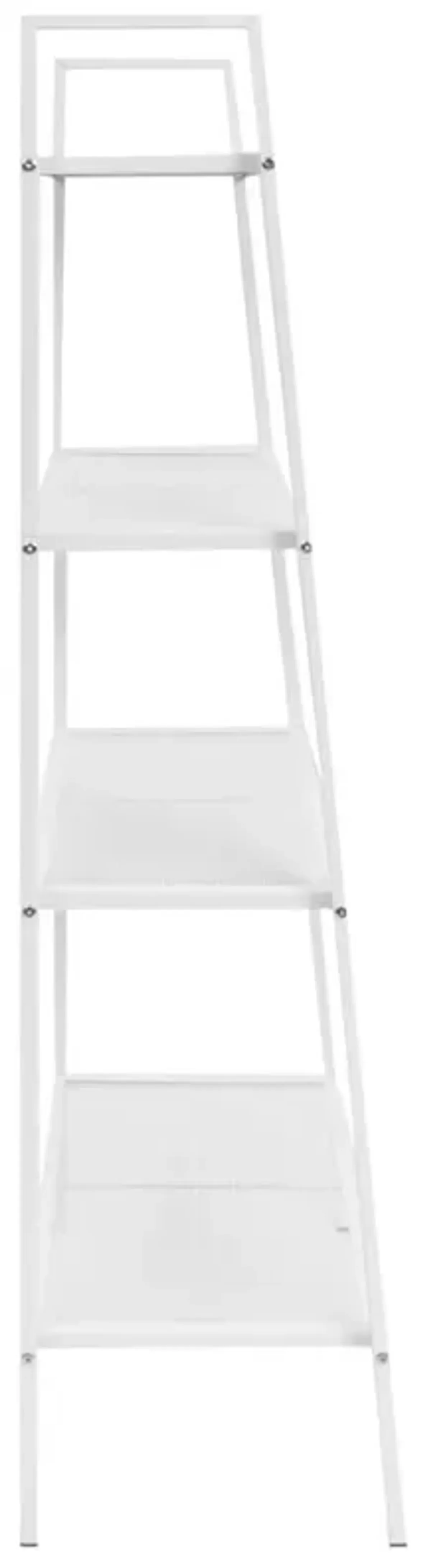 vidaXL Ladder Bookcase 4 Tiers Metal White, 245973