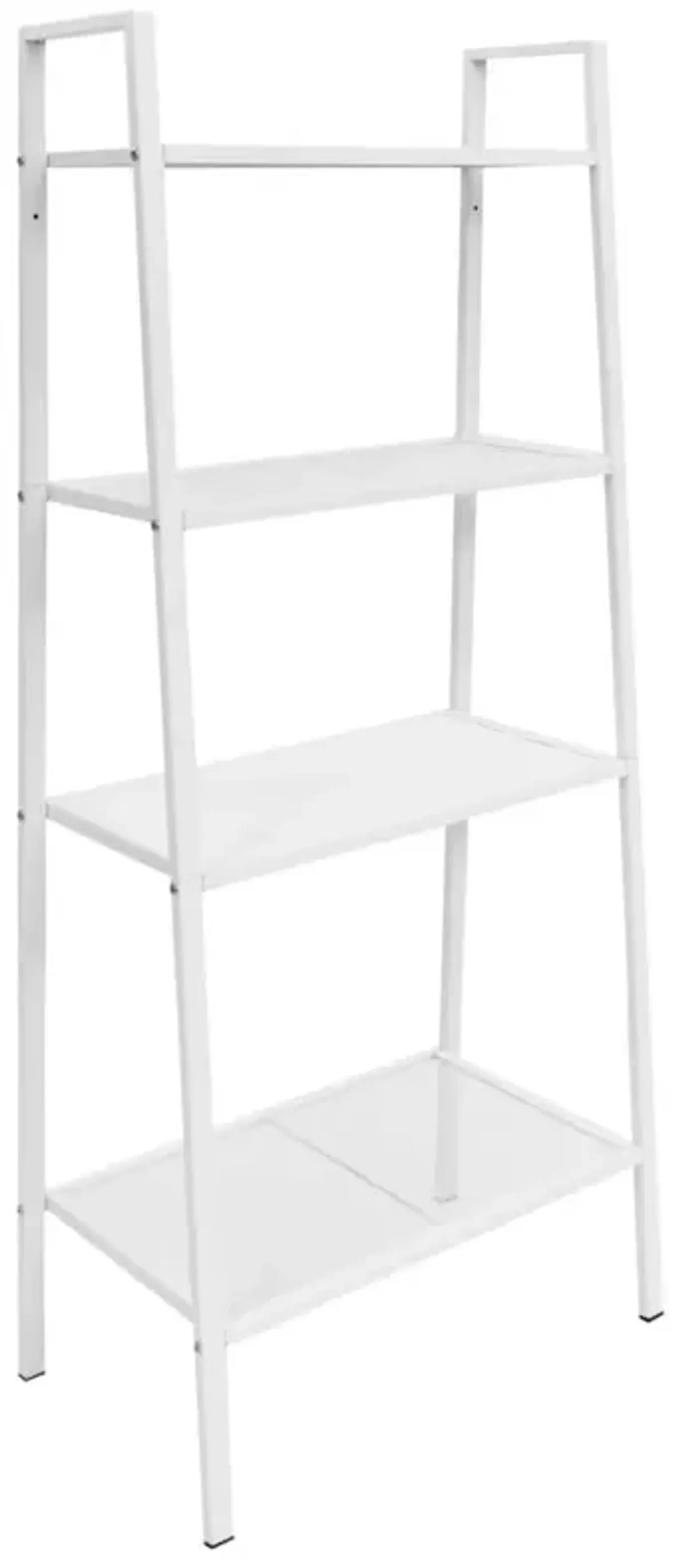 vidaXL Ladder Bookcase 4 Tiers Metal White, 245973