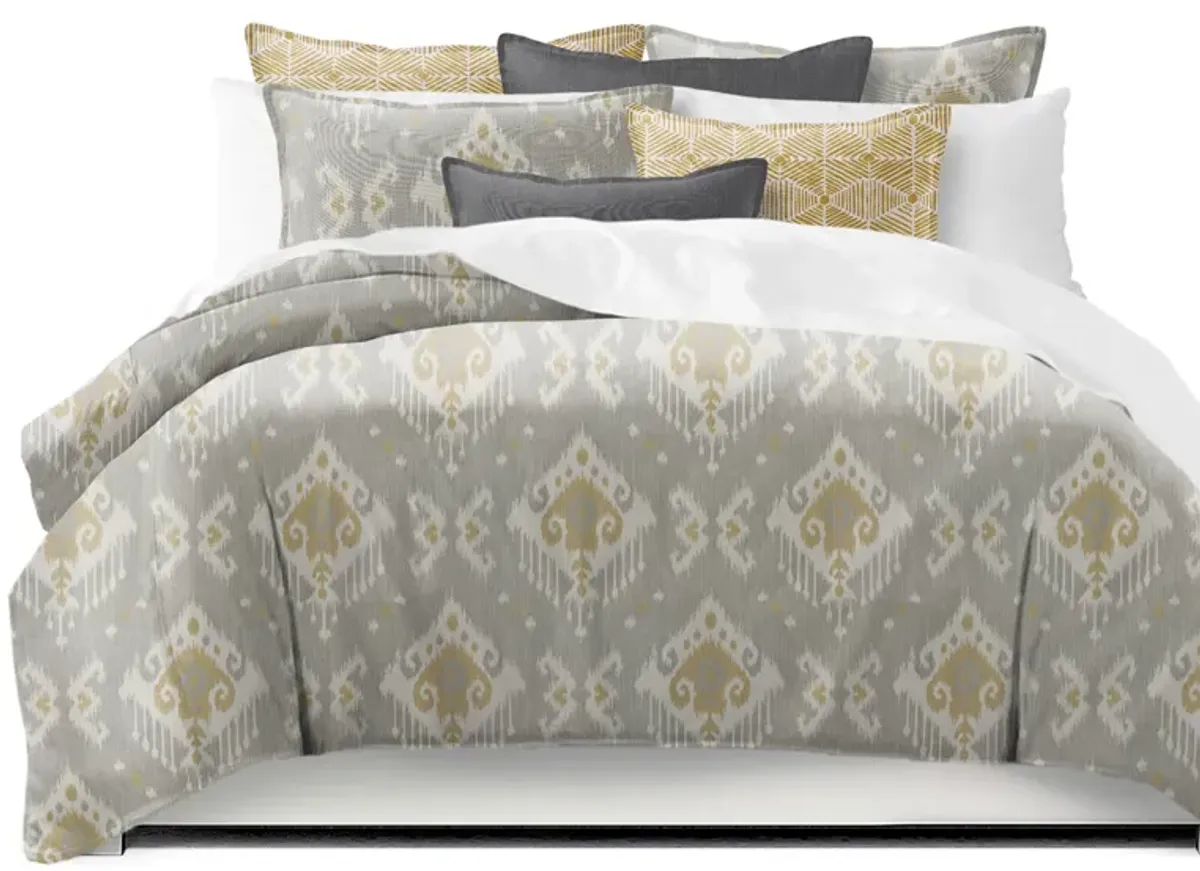 6ix Tailors Fine Linens Mahal Gray Duvet Cover Set