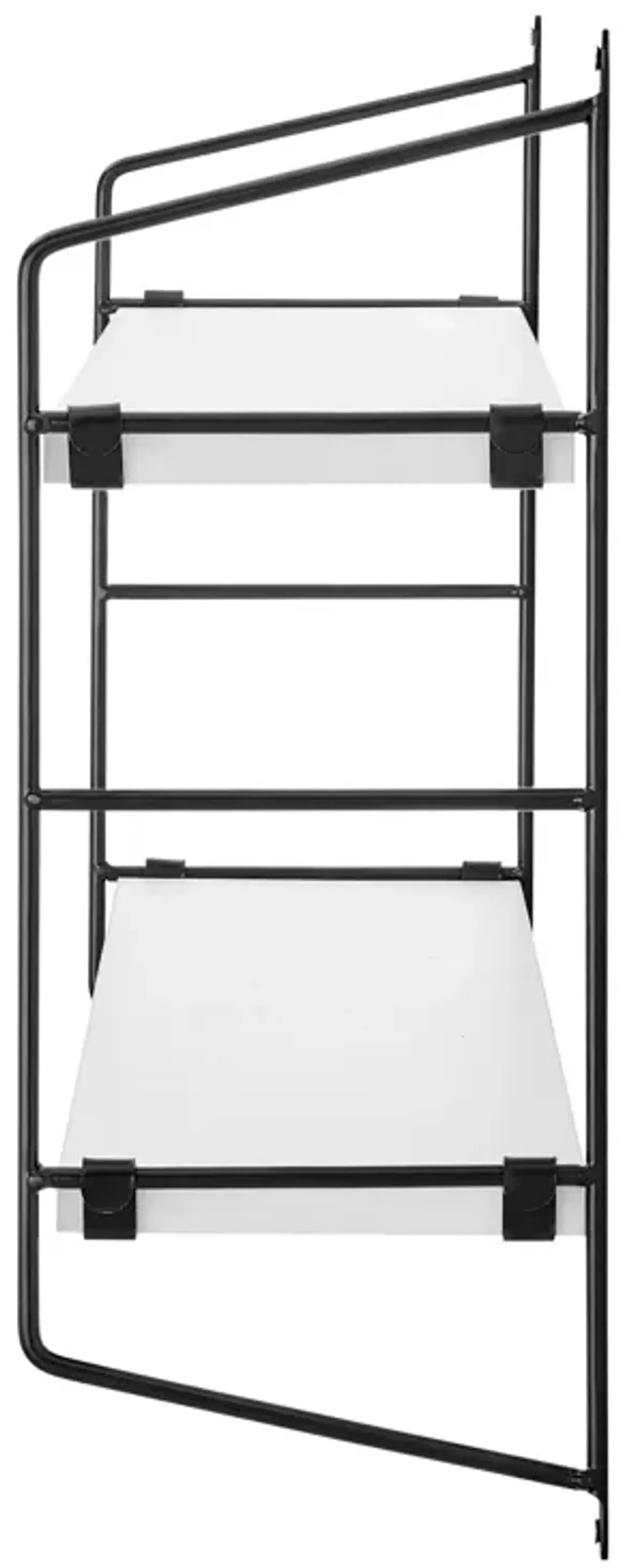 Severini Floating Bracket Farmhouse Two-Tier Wall Shelf