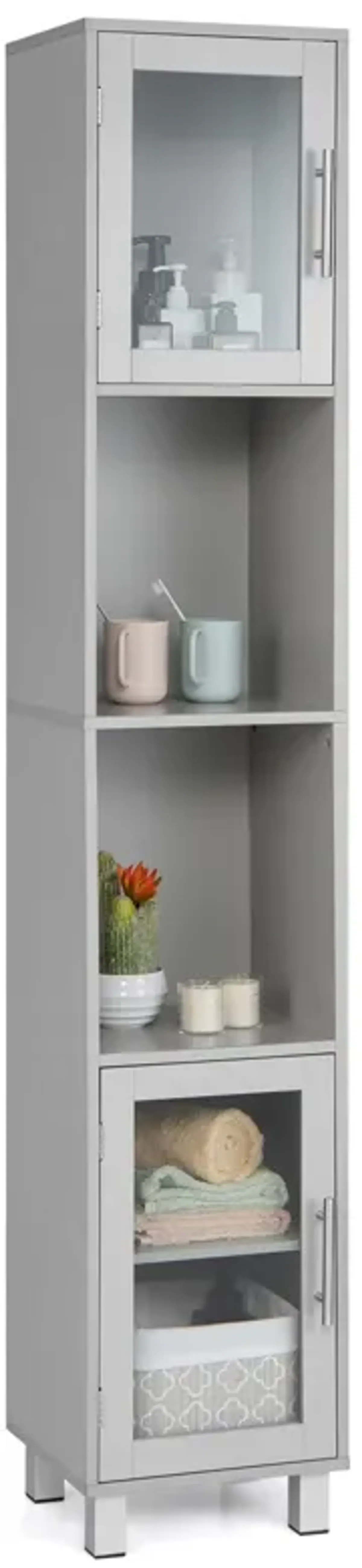 71-Inch Tall Bathroom Storage Cabinet with Shelves