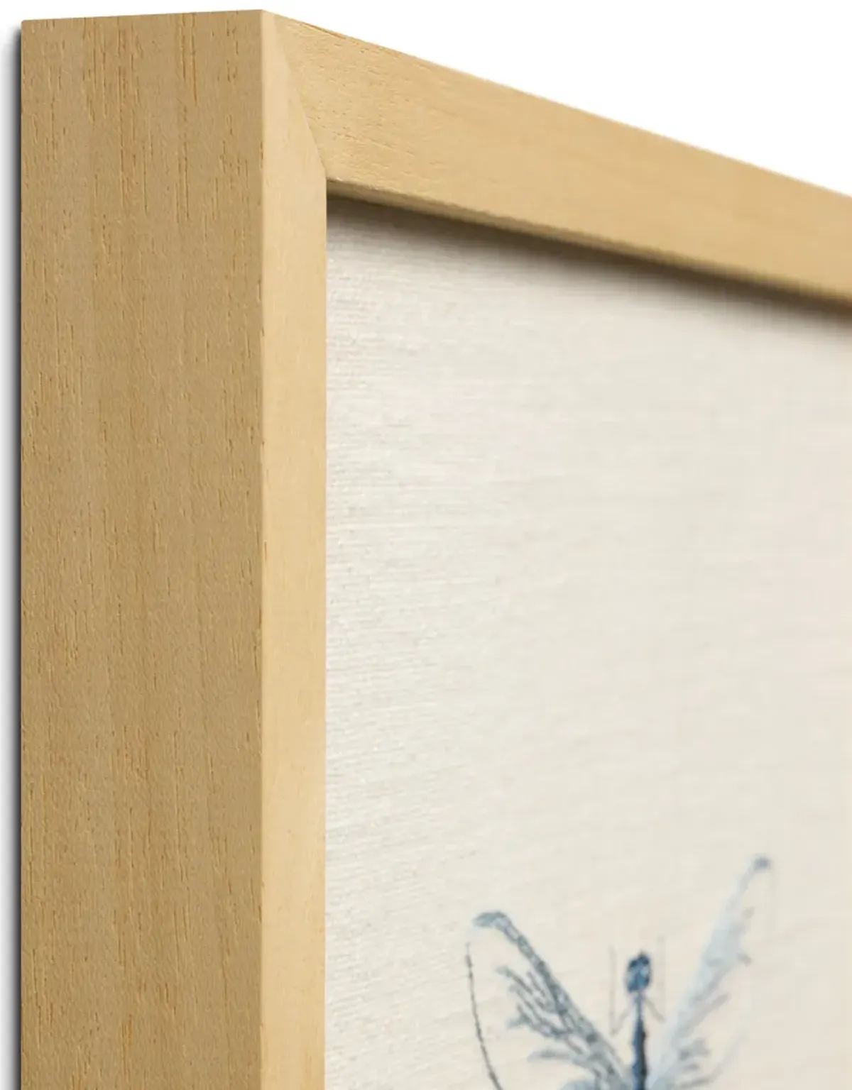 Dragonfly Blue Blue/Beige 1'x1'3" Wall Art