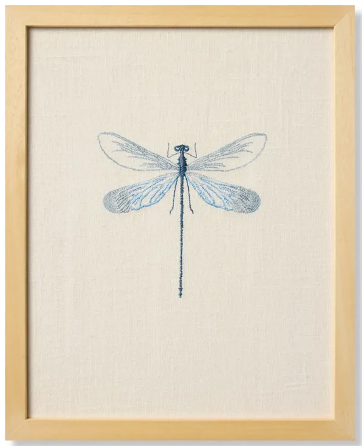 Dragonfly Blue Blue/Beige 1'x1'3" Wall Art