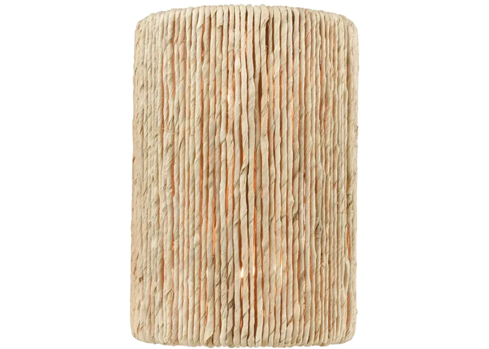 Abaca 13" 2-Light Sconce in Light Brown