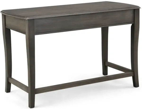 Regem Lift Top Desk, Rectangular 48 Inch, Storage Space, Gray Wood -Benzara