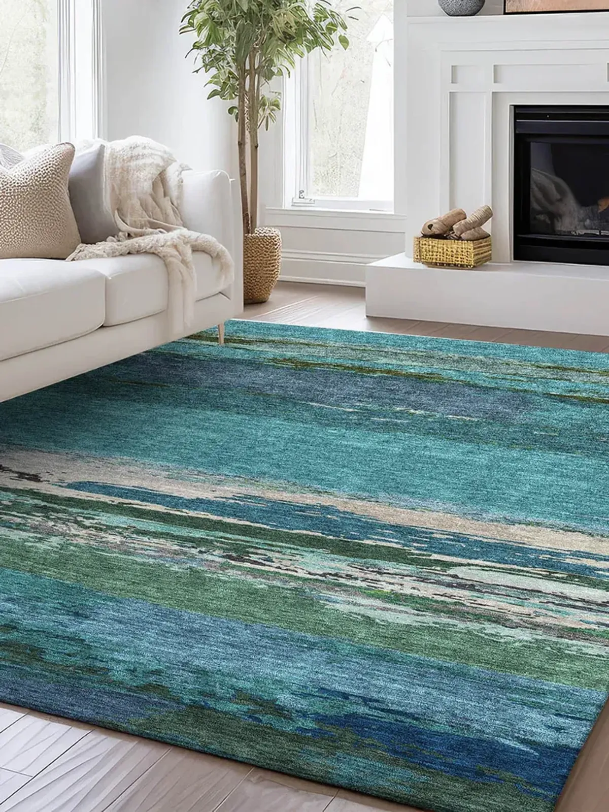 Trevi TV8 Teal 2'3" x 7'6" Rug