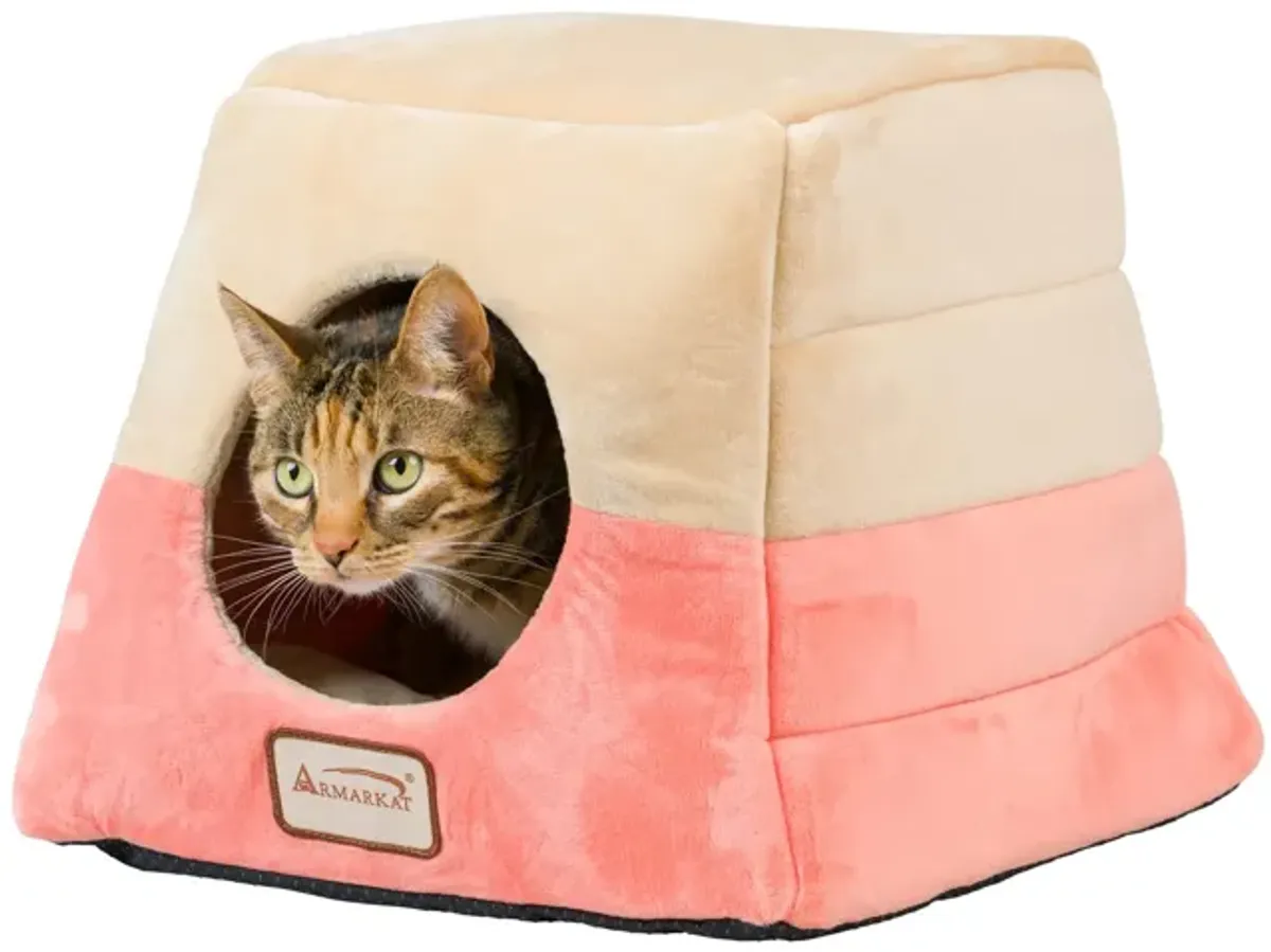 Aeromark Int'l Inc.Armarkat Cat Bed, C07CCS/MH, Orange and Beige