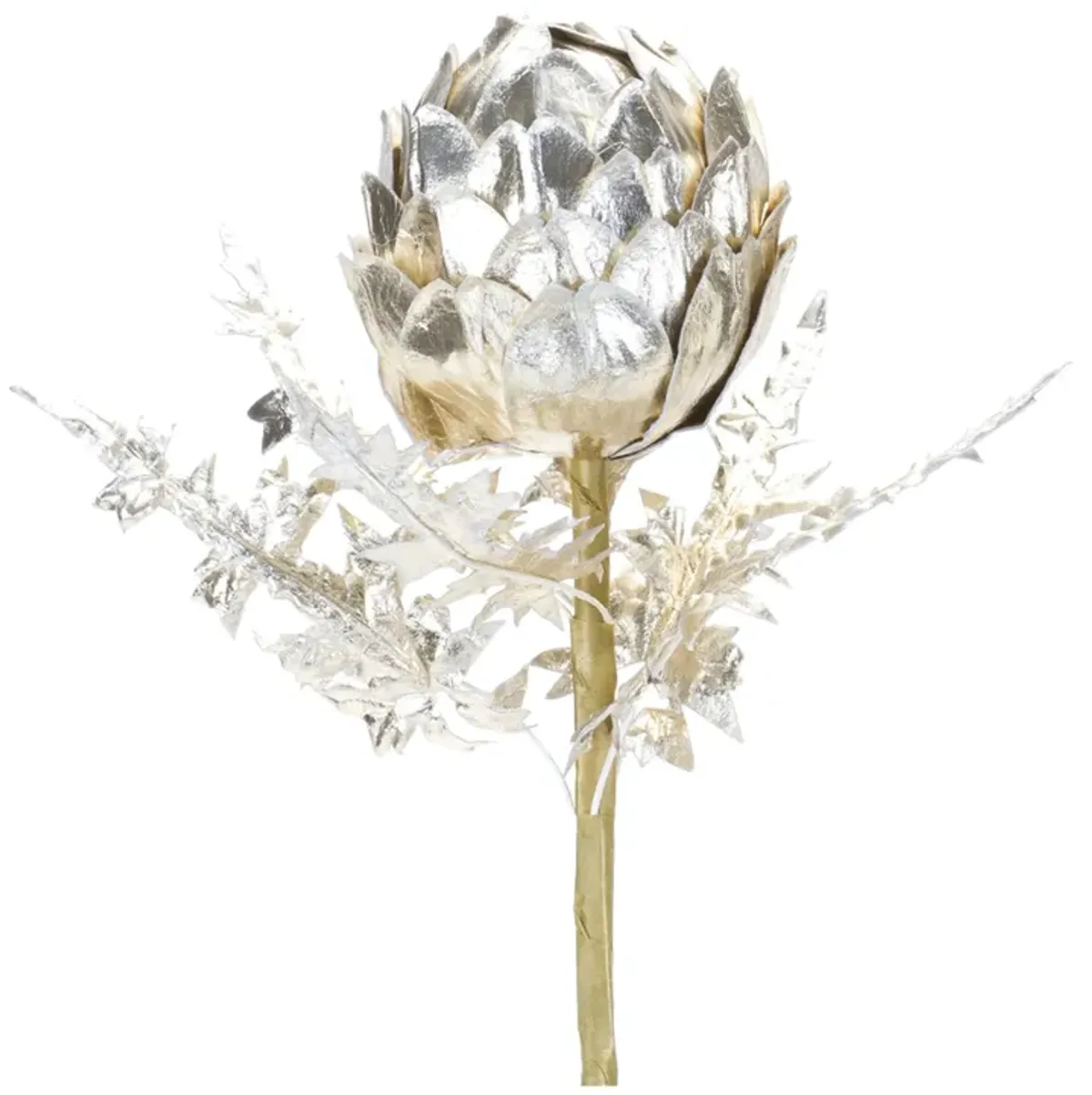 Metallic Artichoke Artificial Flower Stem for Stylish Home Décor and Arrangements (Set of 2)