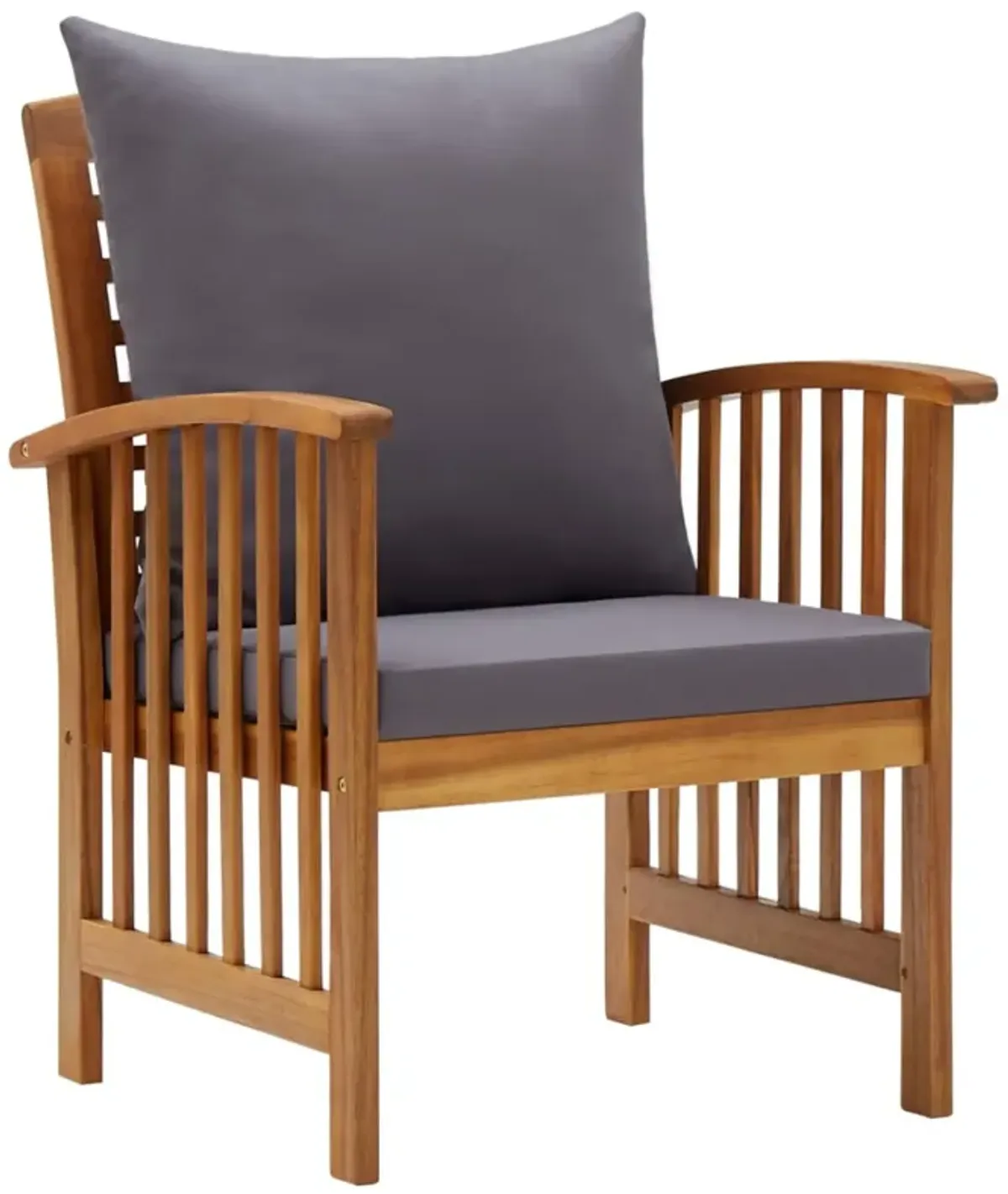 vidaXL Garden Chairs with Cushions 2 pcs Solid Acacia Wood