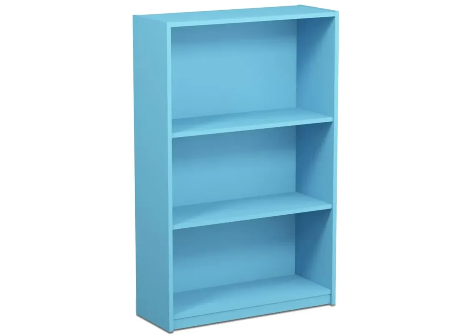 FURINNO JAYA Simple Home 3-Tier Adjustable Shelf Bookcase, Light Blue