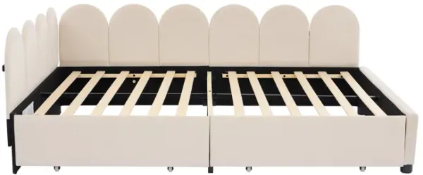 Merax Upholstered Daybed with 2 Drawers