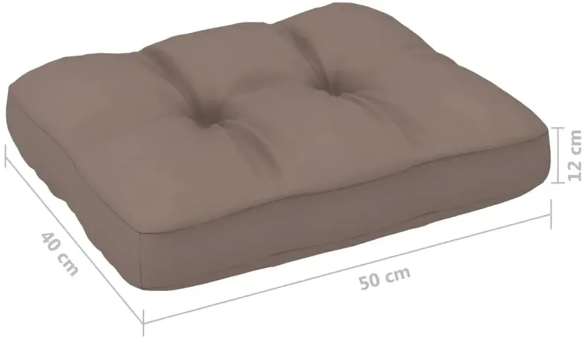 vidaXL Pallet Sofa Cushion Taupe 19.7"x15.7"x4.7"