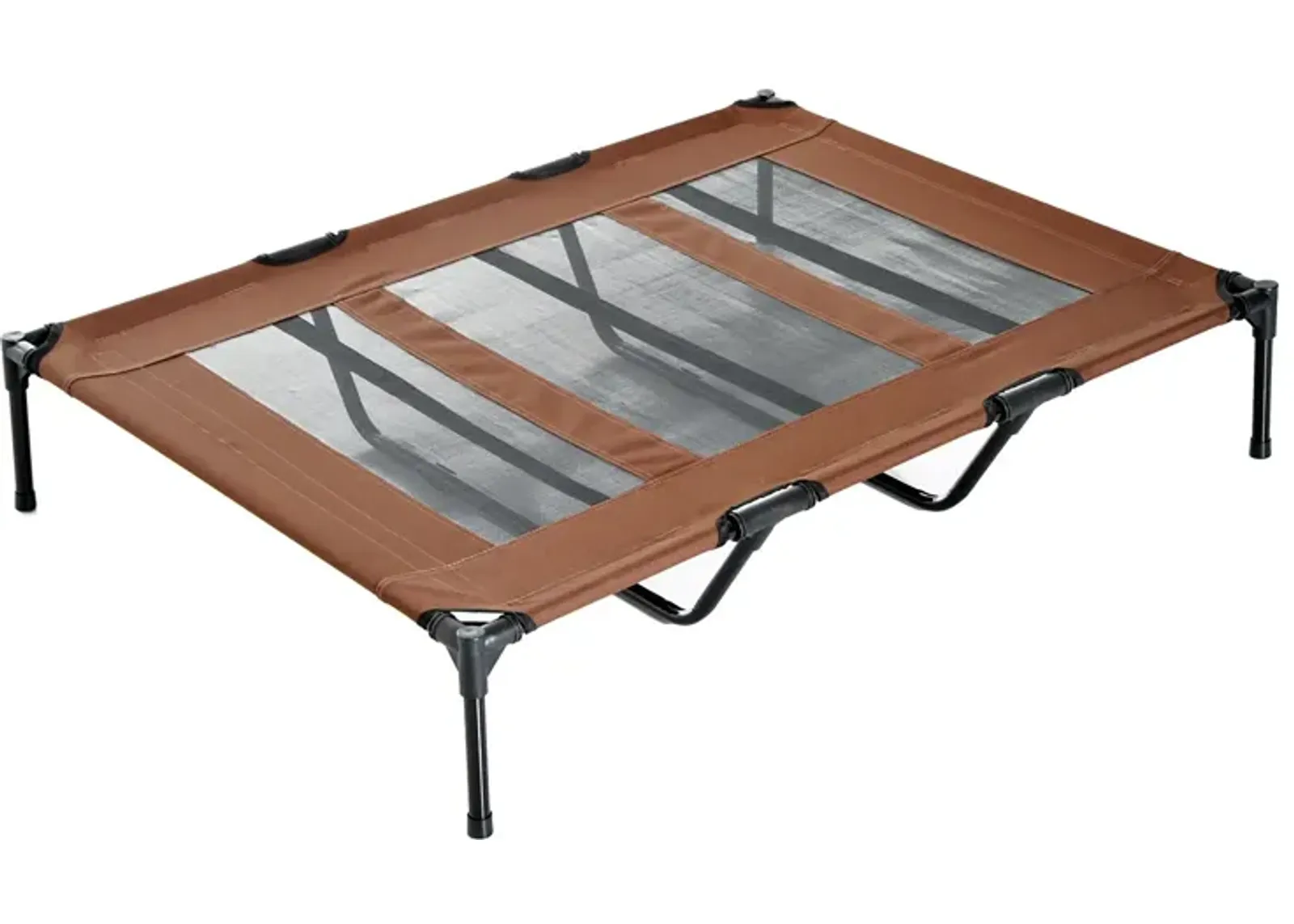 Tan Dog Lounger: 48"x36" Cooling Elevated Bed for Large Dogs