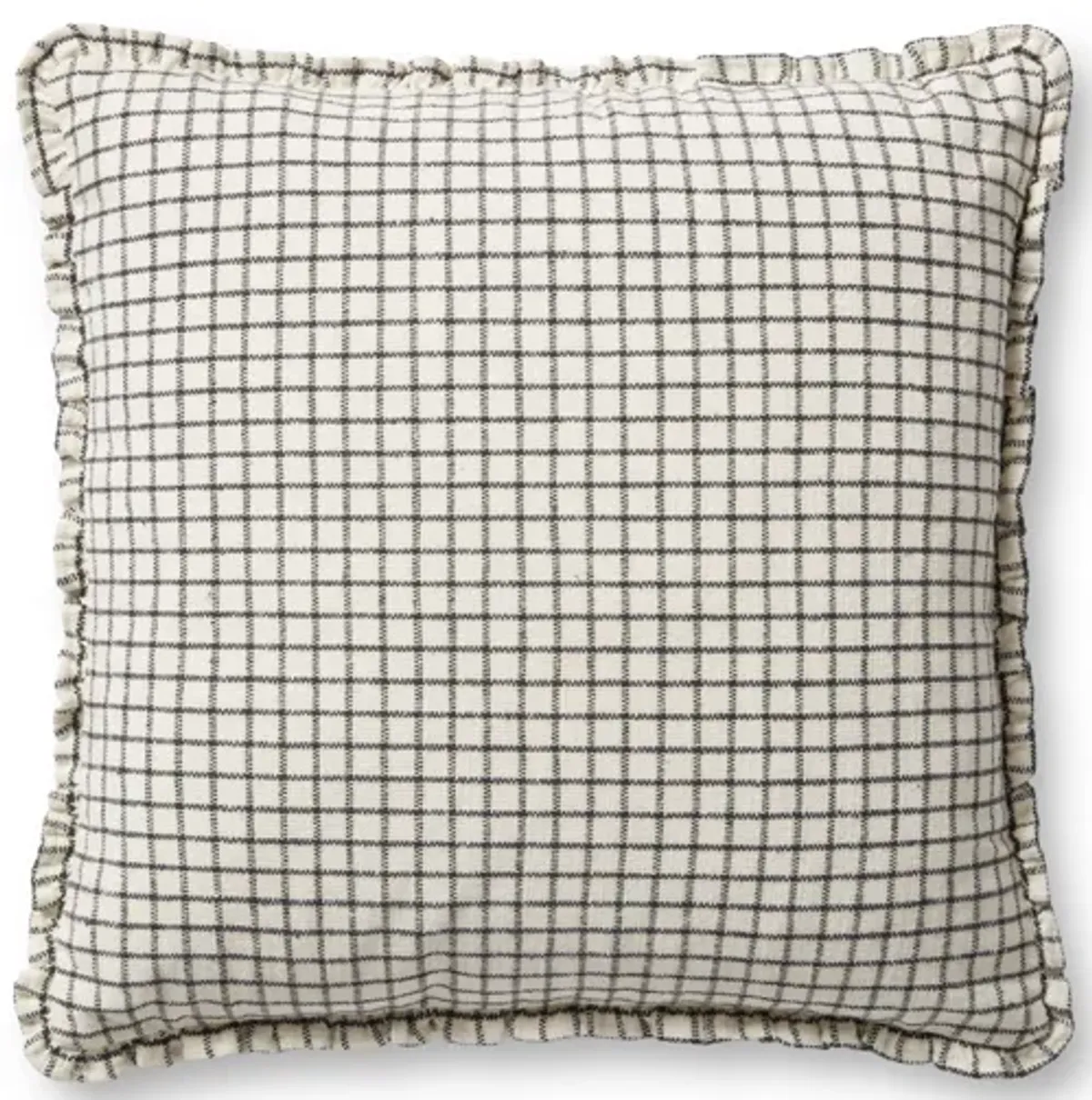 Dinah PCJ0012 Ivory /Black 18''x18'' Down Pillow by Chris Loves Julia x Loloi
