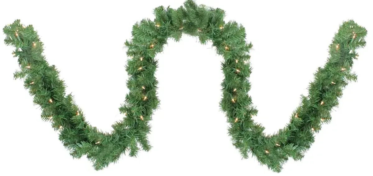 5-Piece Pre-Lit Artificial Winter Spruce Christmas Trees  Wreath and Garland Set - Clear Lights