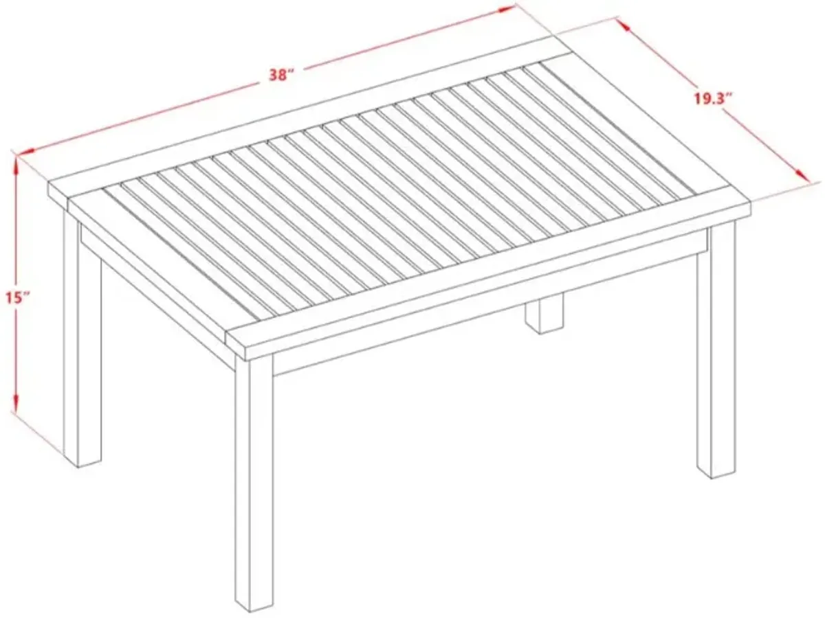 Wooden Patio Set Natural Oil