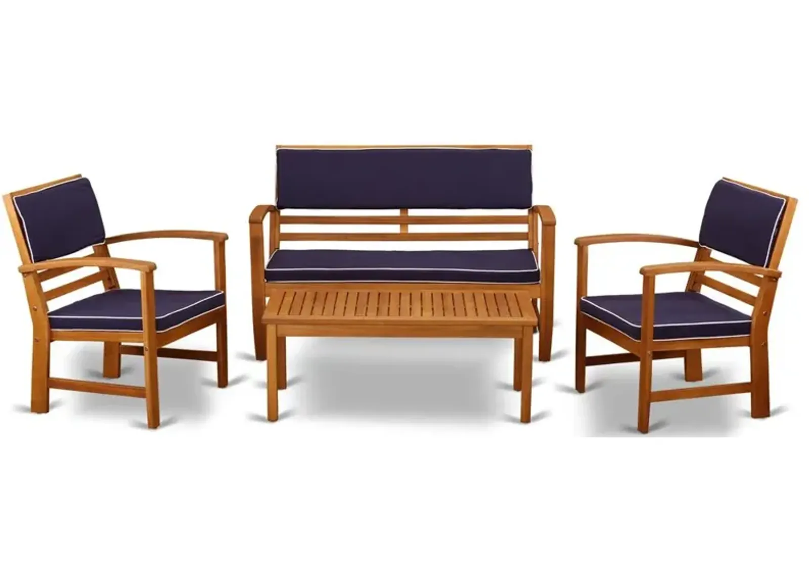 Wooden Patio Set Natural Oil