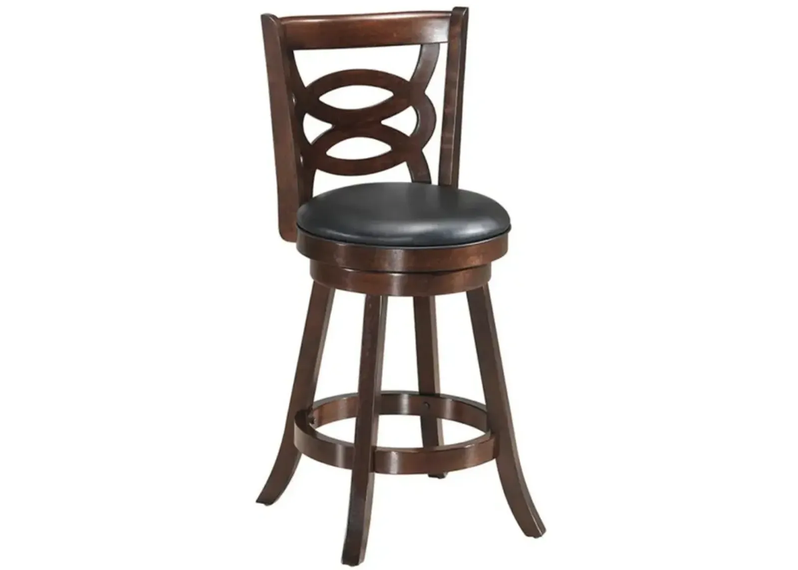 Hivvago 24/29 Inch Counter Height Upholstered Swivel Bar Stool with Cushion Seat