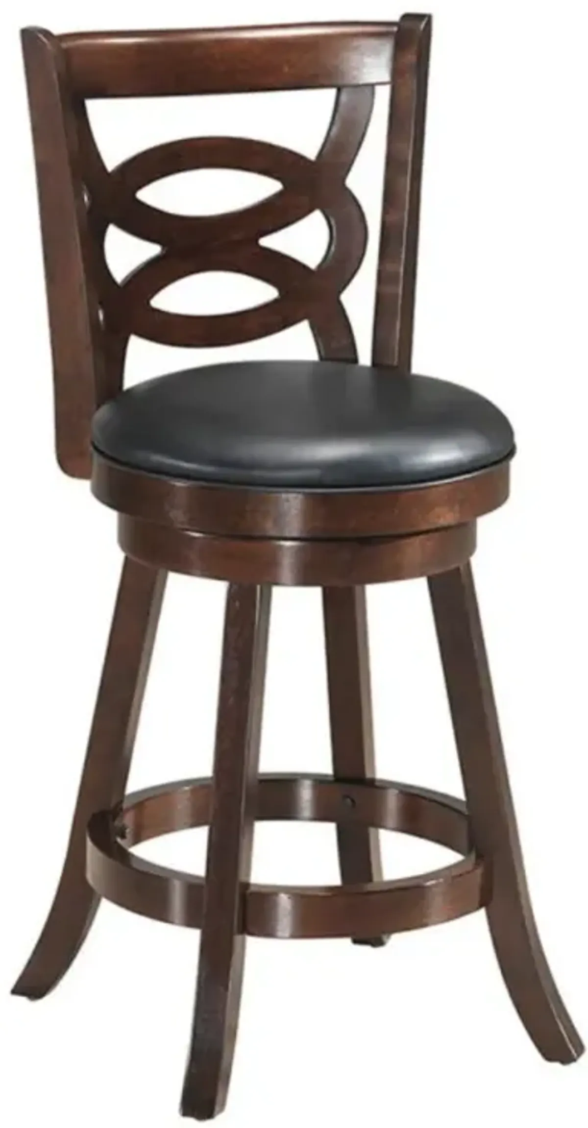 Hivvago 24/29 Inch Counter Height Upholstered Swivel Bar Stool with Cushion Seat