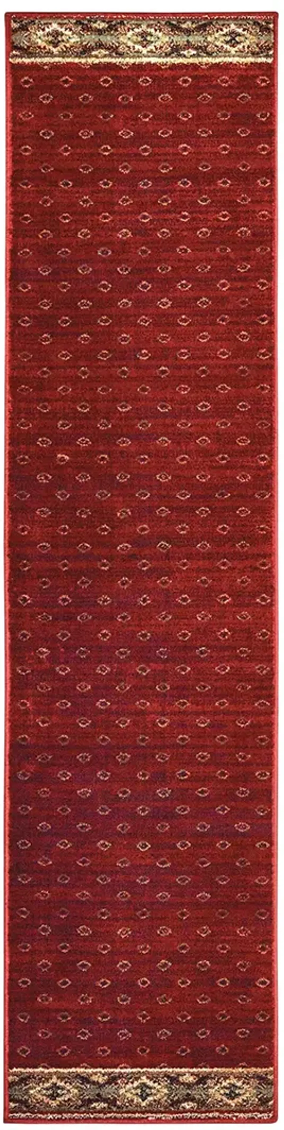 Woodlands 1'10" x 7'6" Red Rug