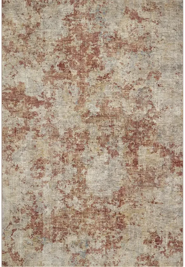 Gaia GAA03 Taupe/Brick 5' x 7'8" Rug