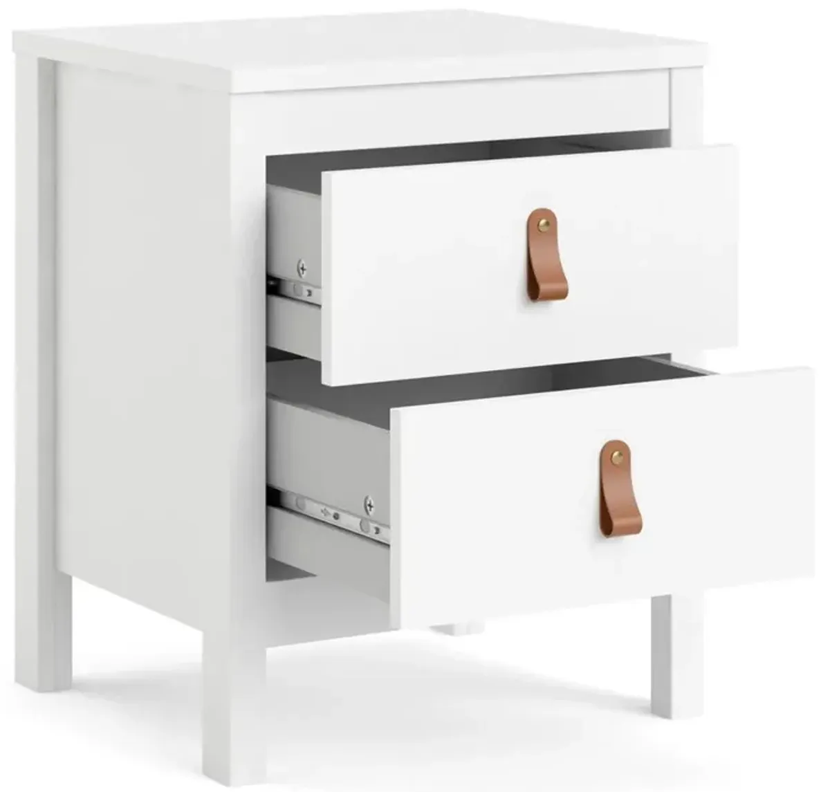 Tvilum Madrid 2 Drawer Nightstand, White