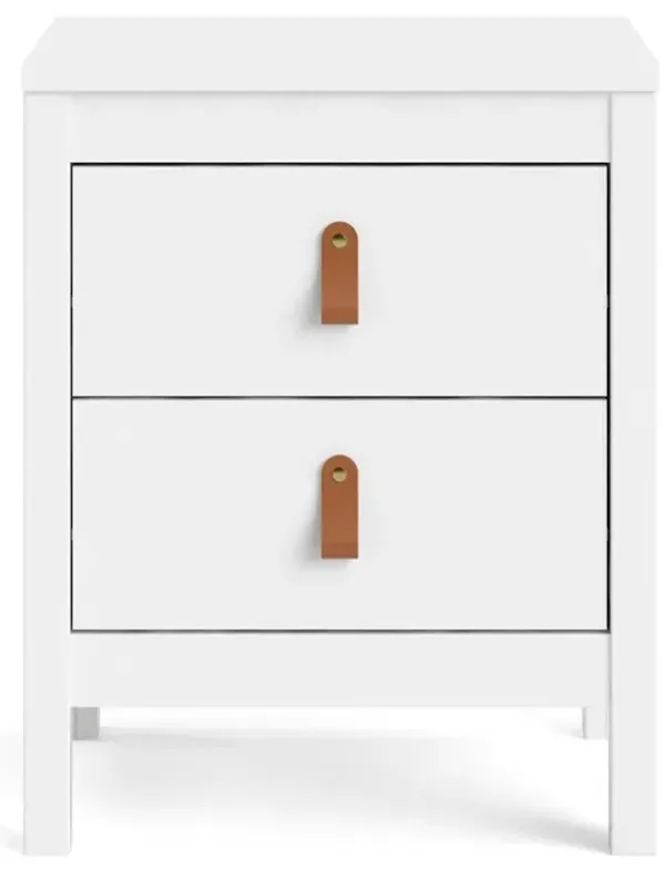 Tvilum Madrid 2 Drawer Nightstand, White