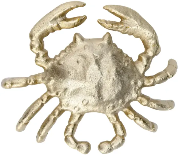 Gold Metal Crab Figurine