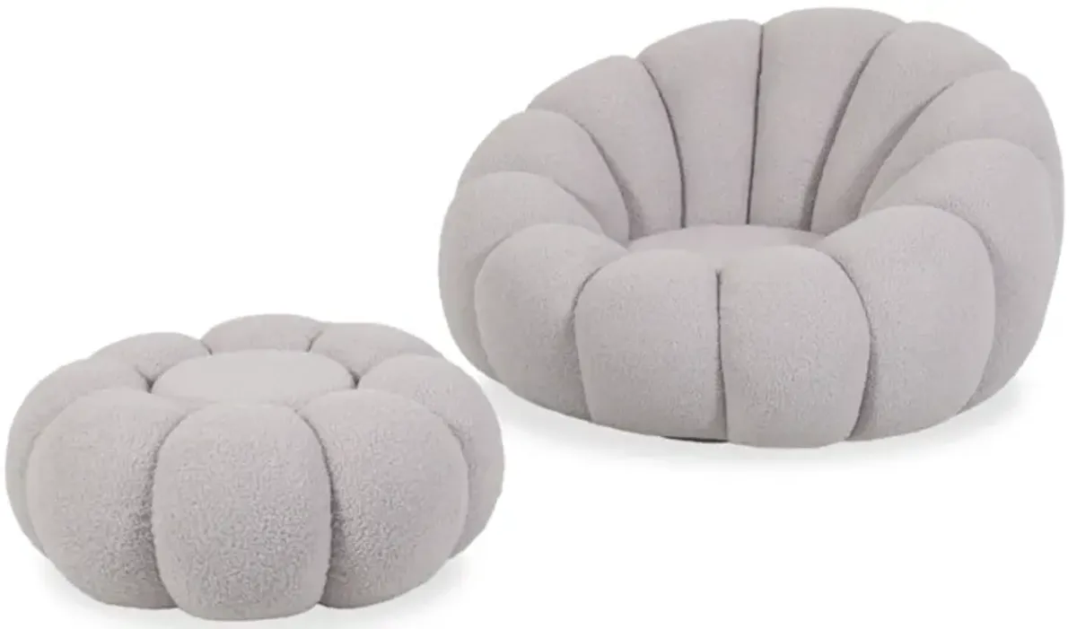 Bubble Swivel Chair and Ottoman