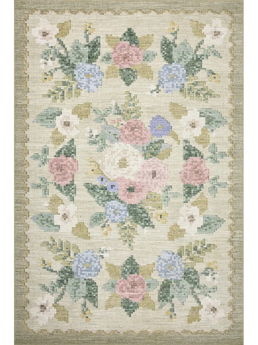 Rosa RSA-02 Cream 7''6" x 9''6" Rug by Rifle Paper Co.