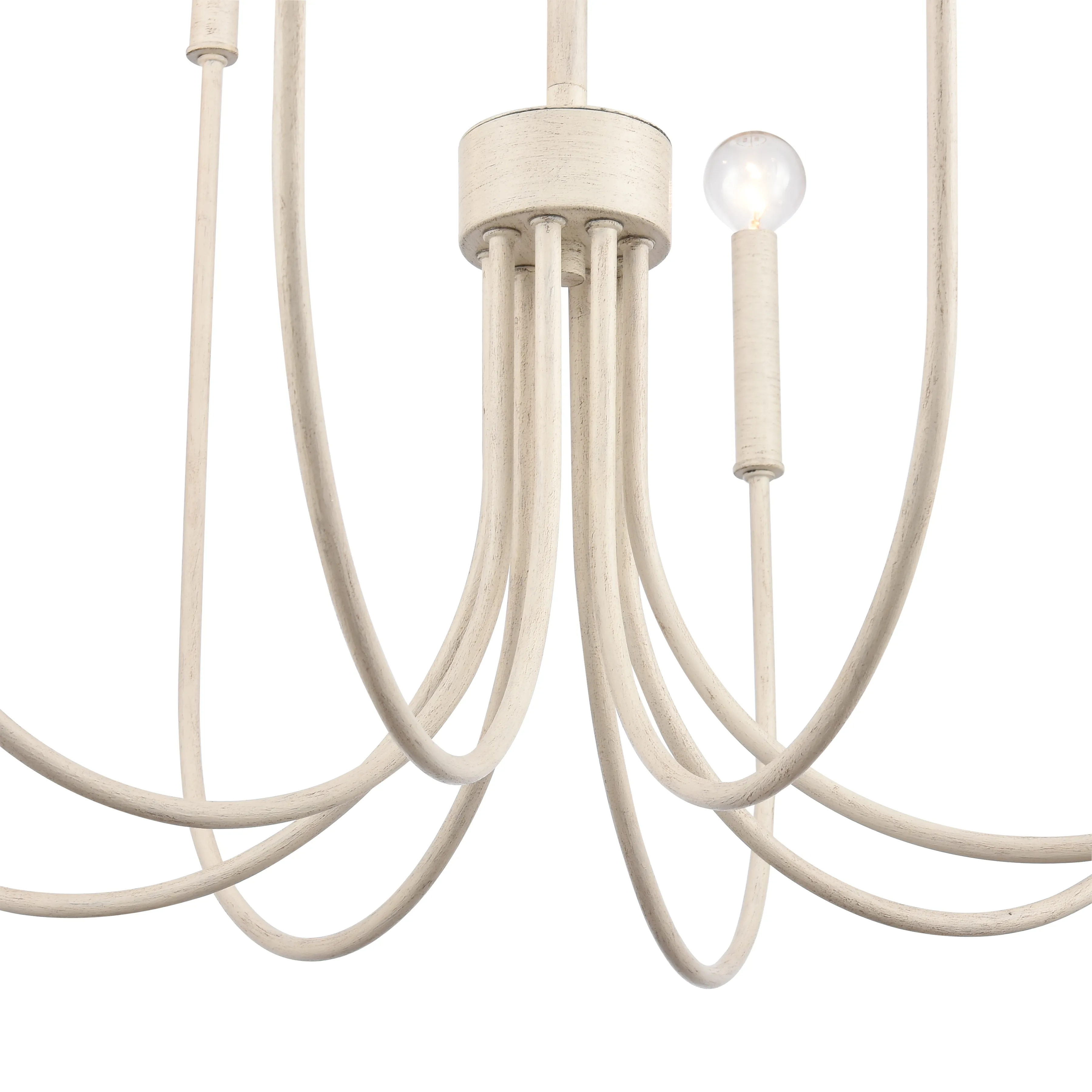 Ulla 28'' Wide 8-Light White Chandelier