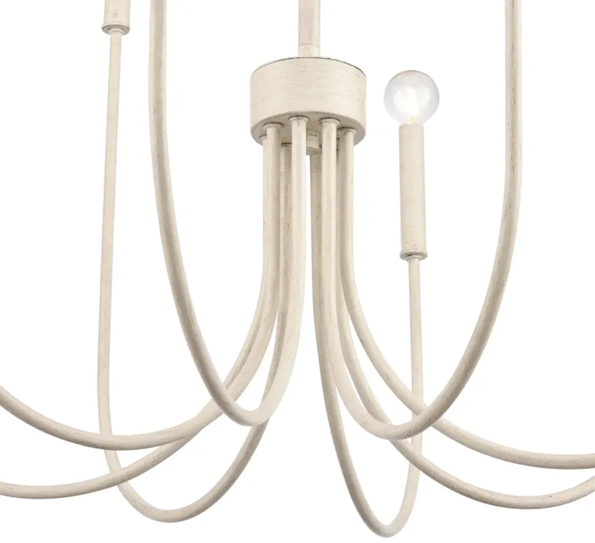 Ulla 28'' Wide 8-Light White Chandelier