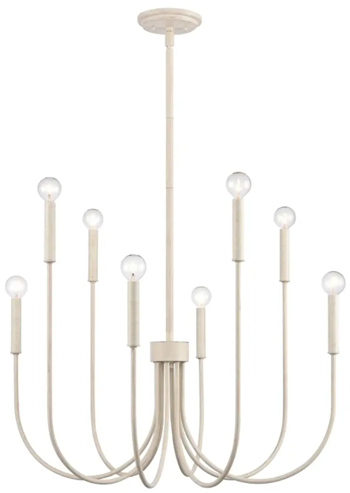 Ulla 28'' Wide 8-Light White Chandelier