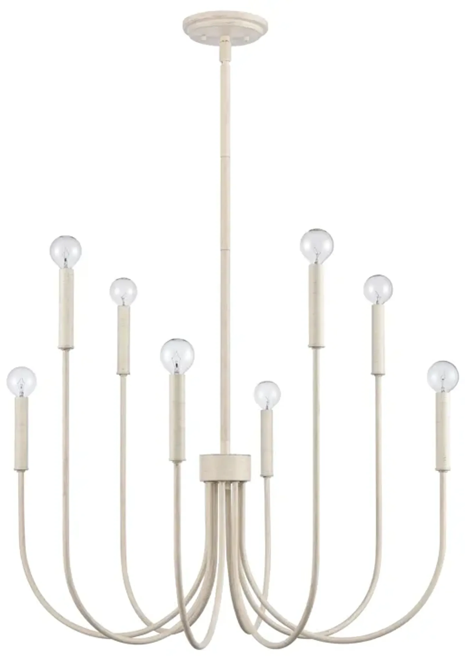 Ulla 28'' Wide 8-Light White Chandelier